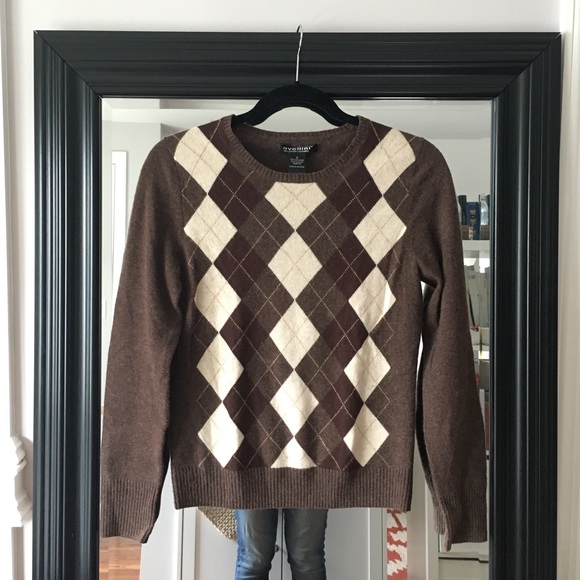 Avellini Sweaters - Avellini Argyle Cashemere Sweater size S